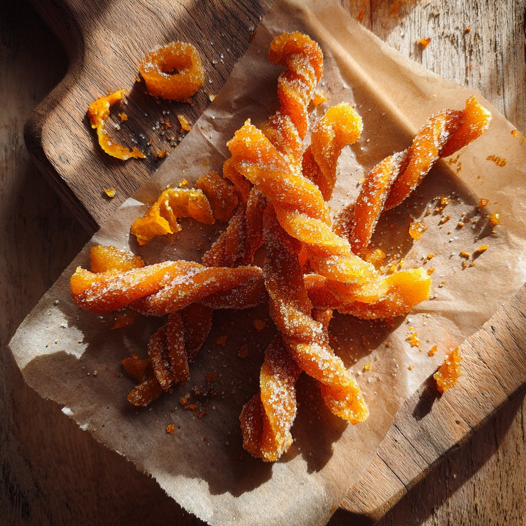 Candied Orange Peel Twists