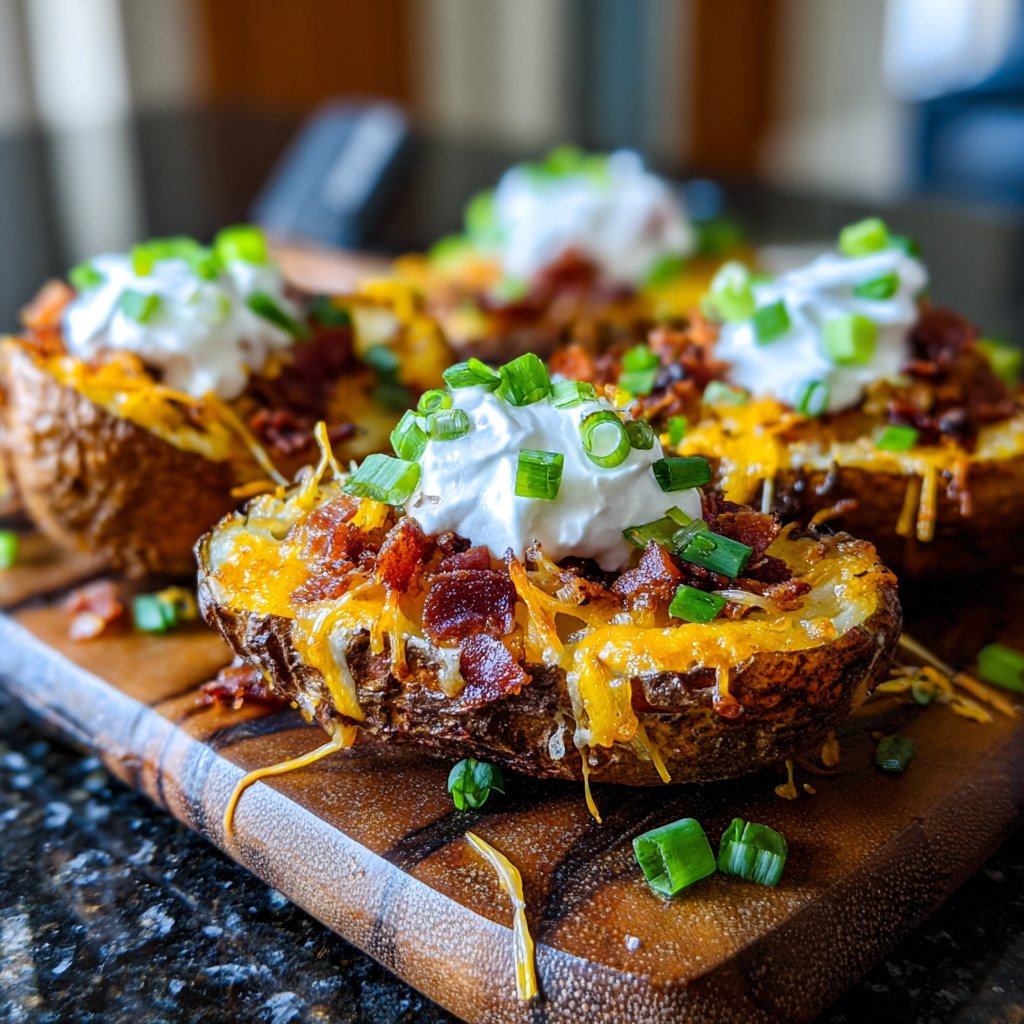 Loaded Airfryer Potato Skins