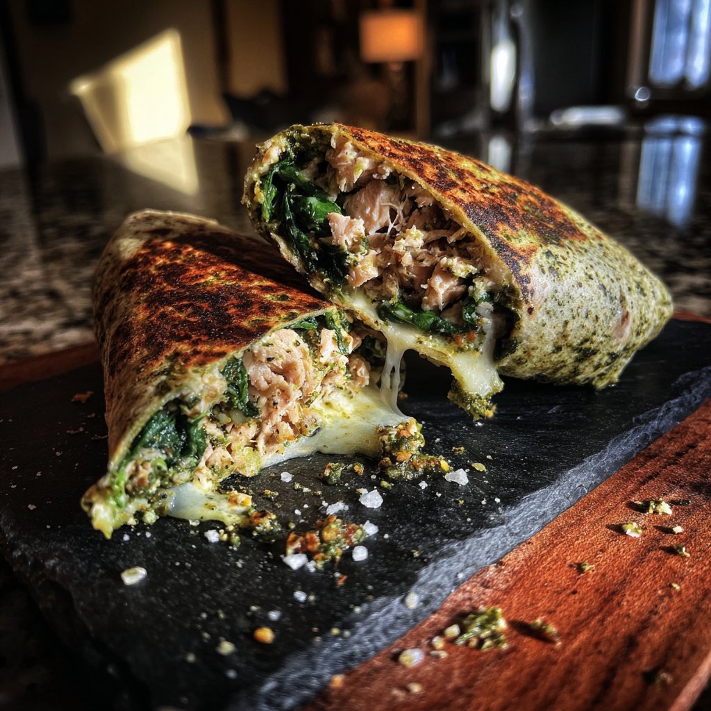 Pesto Tuna Melt Wrap