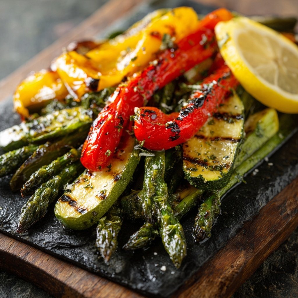 Healthy Lemon Herb Grilled Veggies