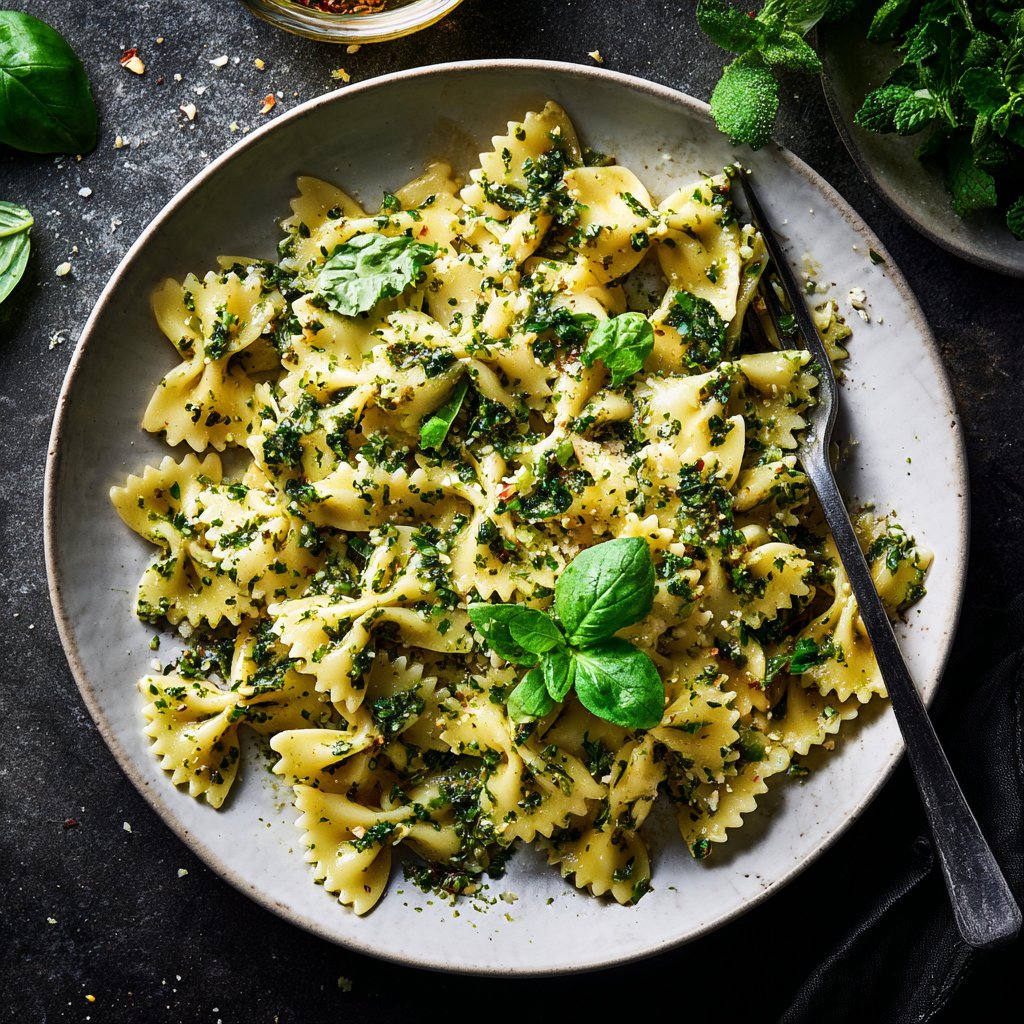 Fresh Herb Farfalle Delight