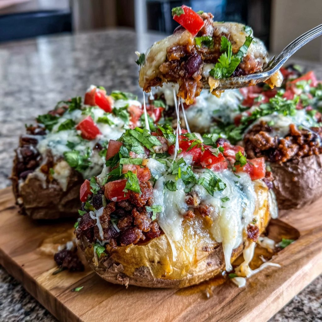 Taco Stuffed Sweet Potatoes
